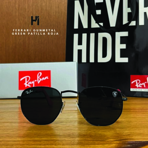 FERRARI GUNMETAL GREEN PATILLA ROJA