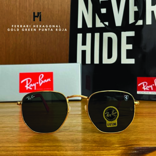 FERRARI HEXAGONAL GOLD GREEN PUNTA ROJA