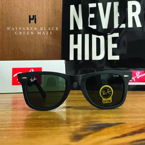 WAYFARER BLACK GREEN MATE